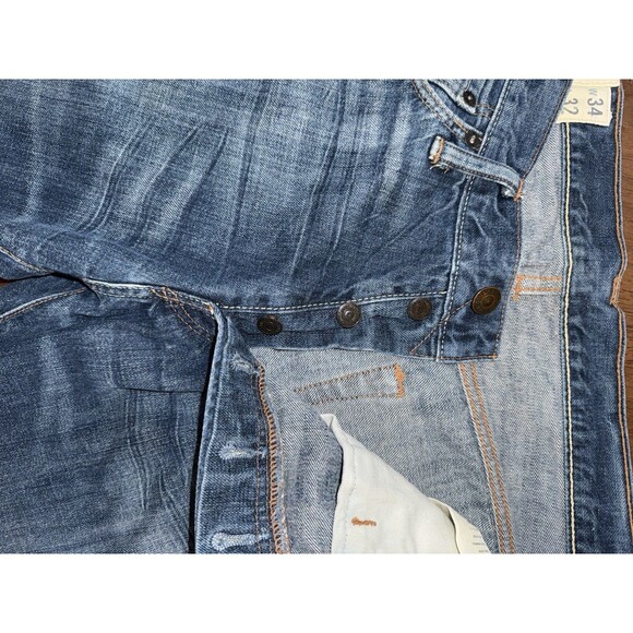 Abercrombie & Fitch Jeans Mens 34x32 Remsen Low Rise Slim Straight Distressed - Picture 5 of 10